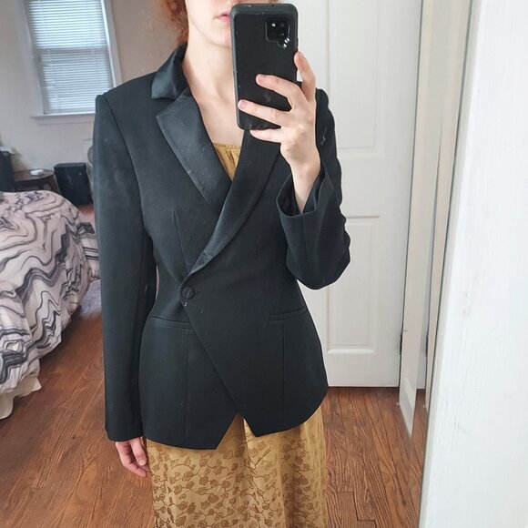 ANINE BING Black AdANINE BING Black Ade Tuxedo Blazer - Picture 2 of 8